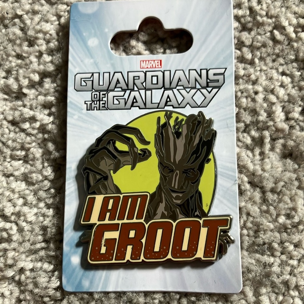 Marvel Guardians of the Galaxy I AM GROOT trading pin NEW